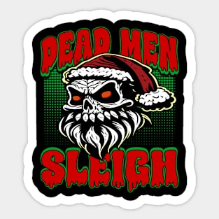 Santa Skull Dead Men Sleigh Sticker